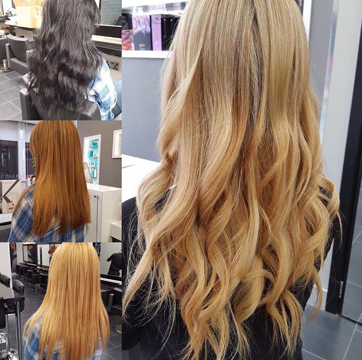 changing your hair colour from brown to blonde hair lab hair salon, Woking